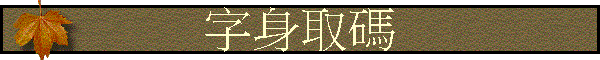 字身取碼